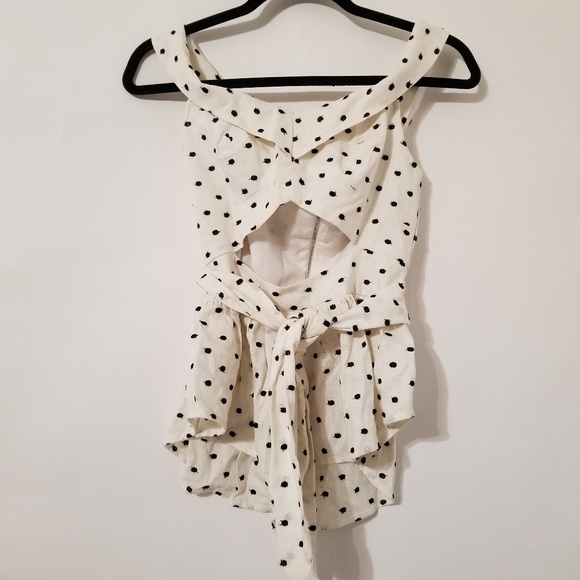 NWT WAYF Capri Cutout Polka Dot Top- S - P13 - Picture 4 of 6